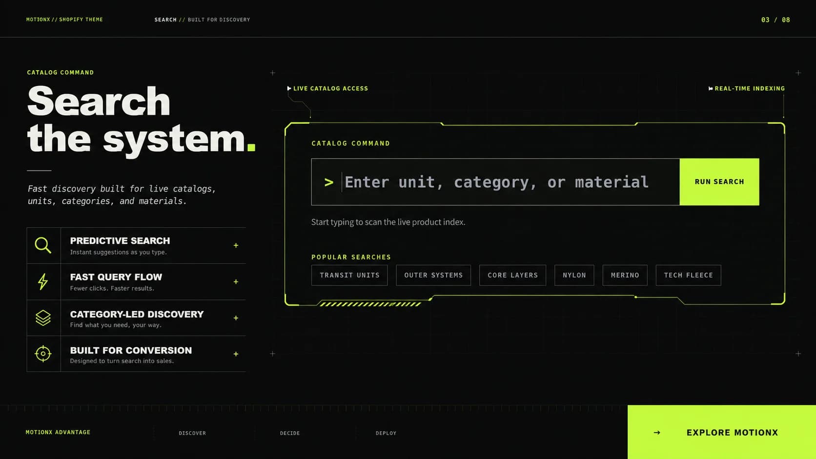 MotionX Shopify theme product page for technical apparel releases