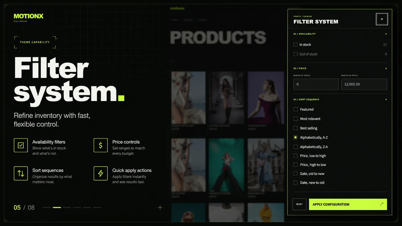 MotionX Shopify theme mobile storefront for fashion launches